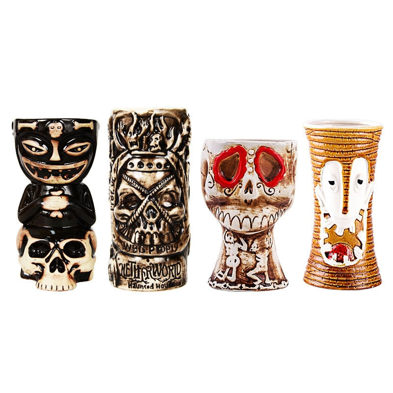 Hawaiian Cocktail Cup Creative Mugs Zombie Skeleton