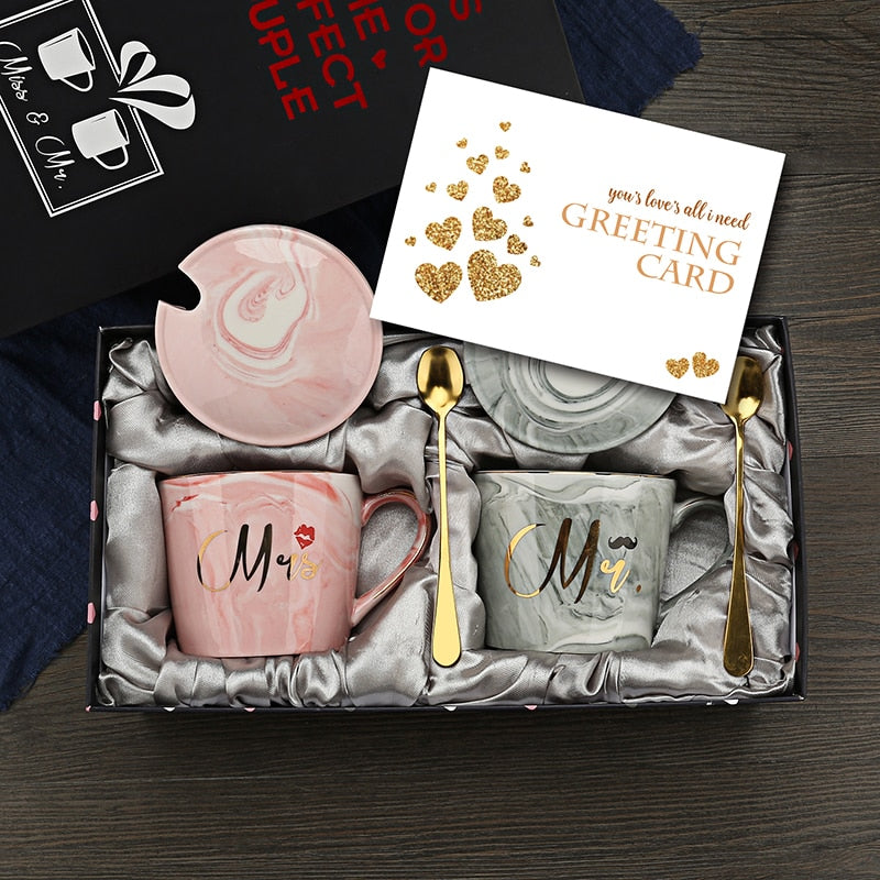 Mr and Mrs Coffee Mugs Set for Couples