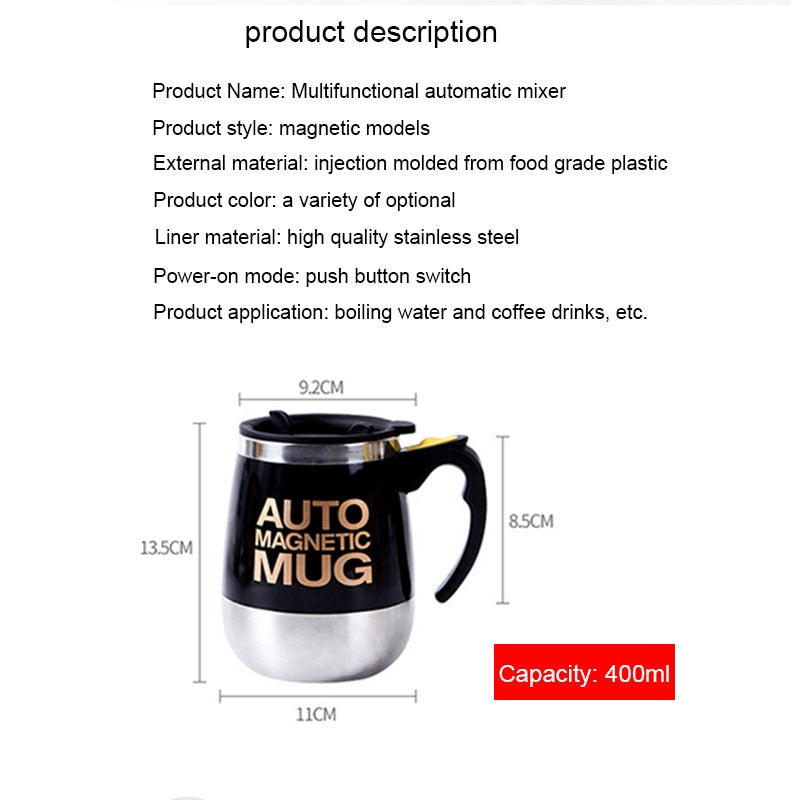 Magnetic Coffee Cup Self Stirring Automatic Electric Shaker