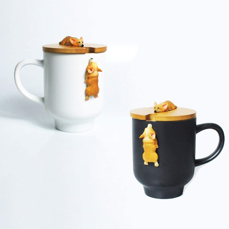 Handmade Funny Kiss Cat Coffee Couple Mug