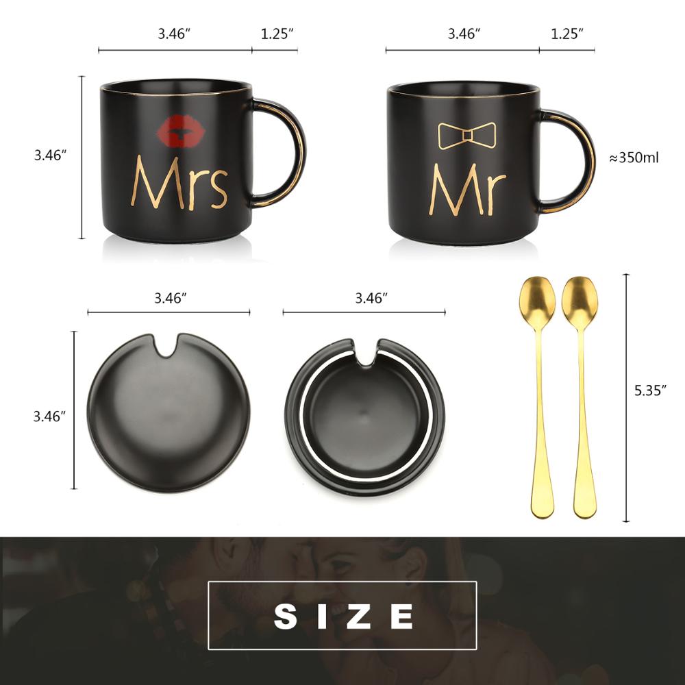 Mr and Mrs Coffee Mugs Set for Couples
