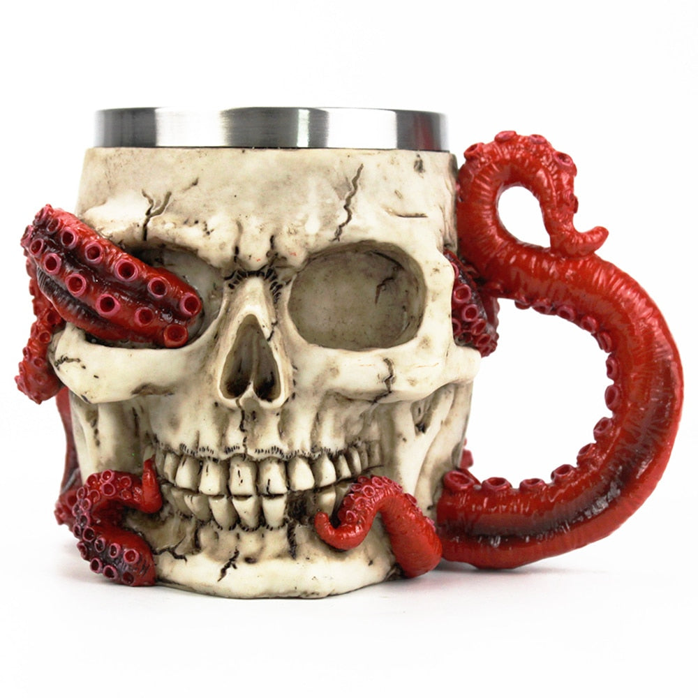 Devoured Octopus Skull Tankard Coffee Mug