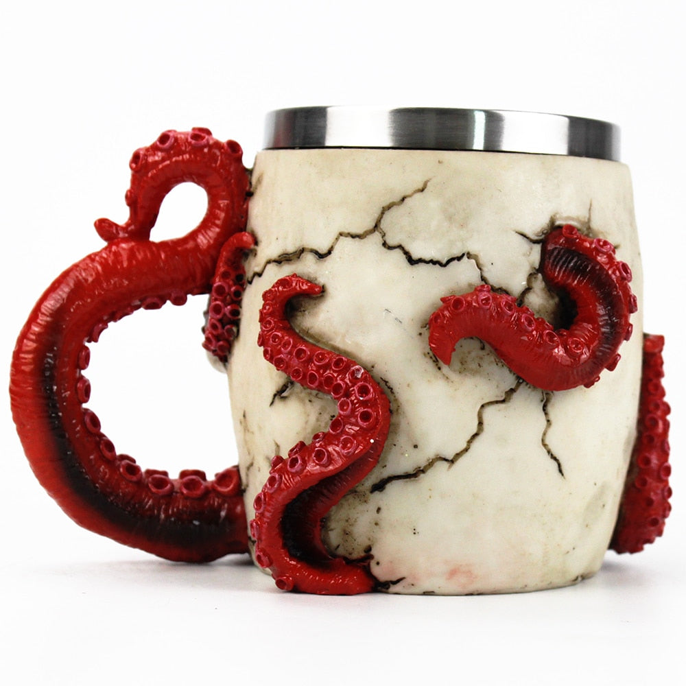 Devoured Octopus Skull Tankard Coffee Mug