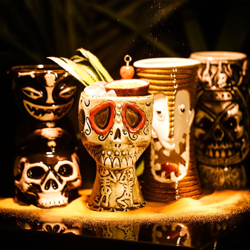 Hawaiian Cocktail Cup Creative Mugs Zombie Skeleton