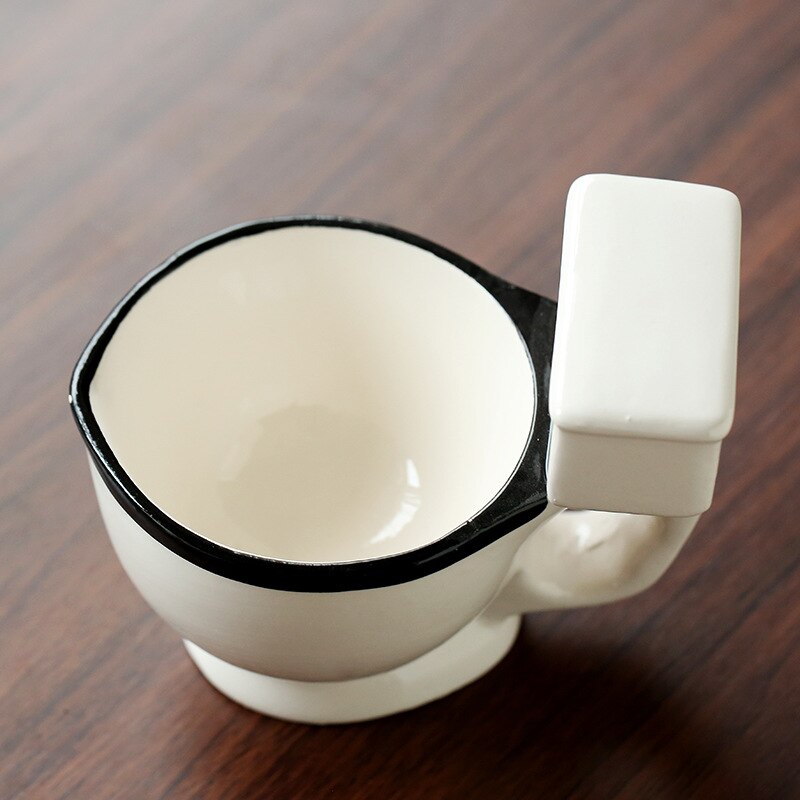 Novelty Toilet Ceramic Coffee Mug With Handle Funny