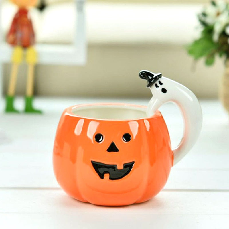 Halloween Prank Ceramic Mug Pumpkin Heat Resistant
