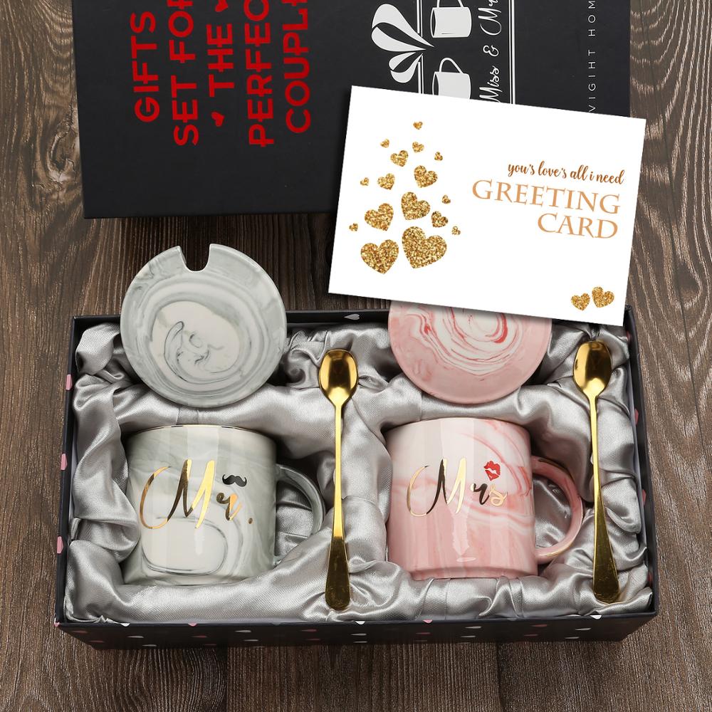 Mr and Mrs Coffee Mugs Set for Couples