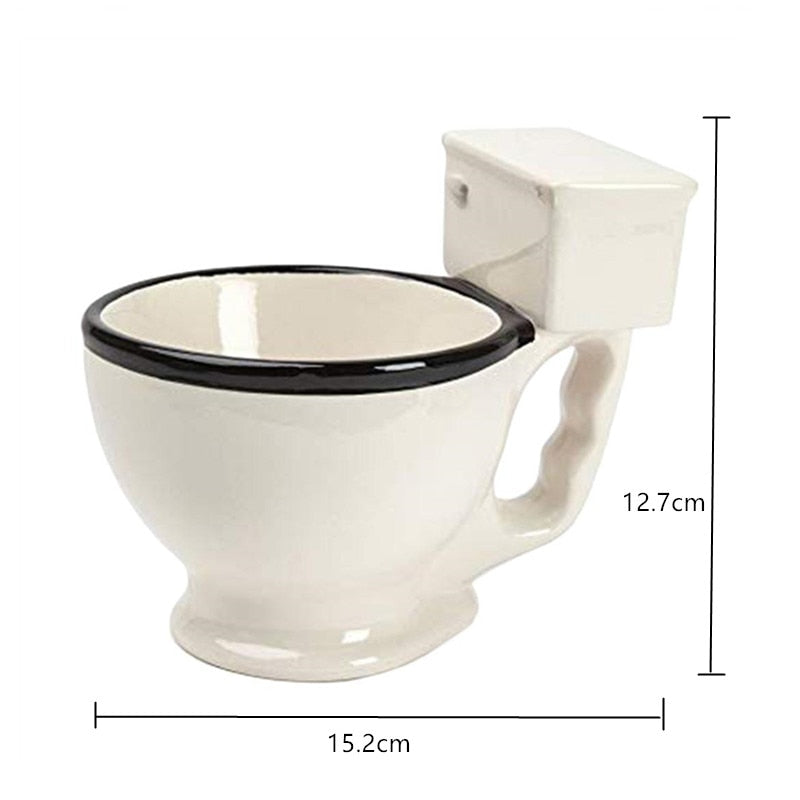 Toilet shaped Ceramic Coffee Mug With Handle Funny