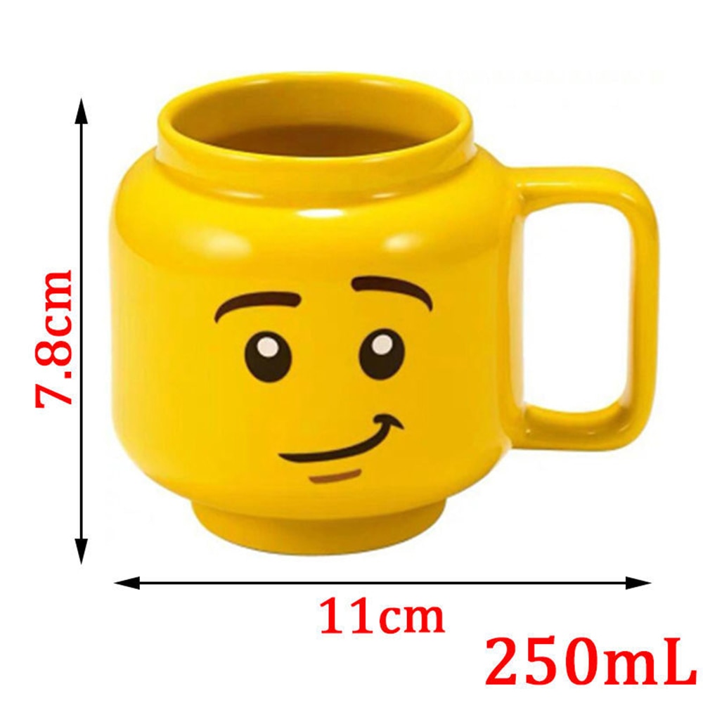 Cute Ceramic Smiling Face Cartoon Coffee Mug