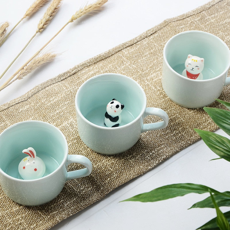 Cute Cartoon Ceramic Coffee Mugs