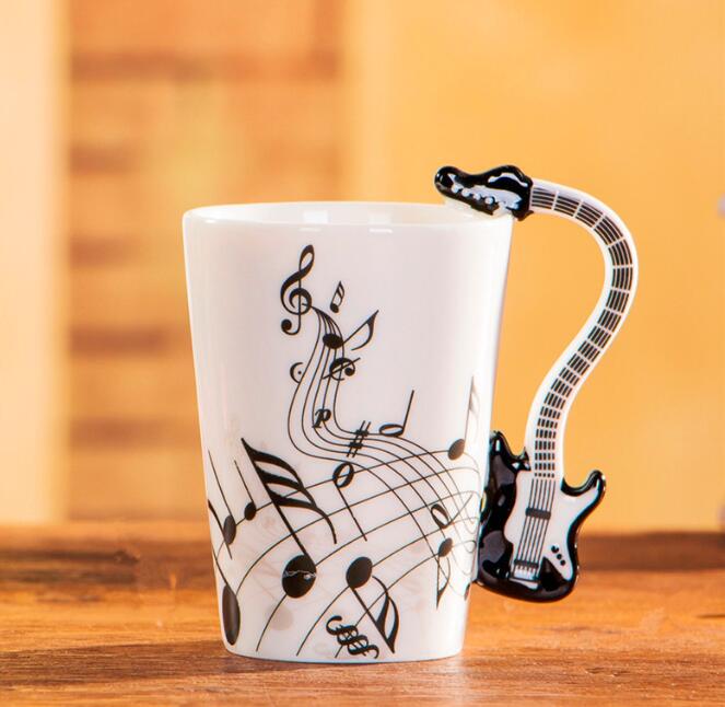 Music Mug Creative Violin Style Guitar Ceramic Mug Coffee