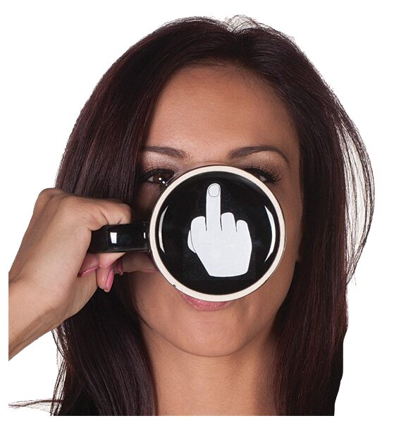 Creative Have a Nice Day Coffee Mug Middle Finger Funny Cup