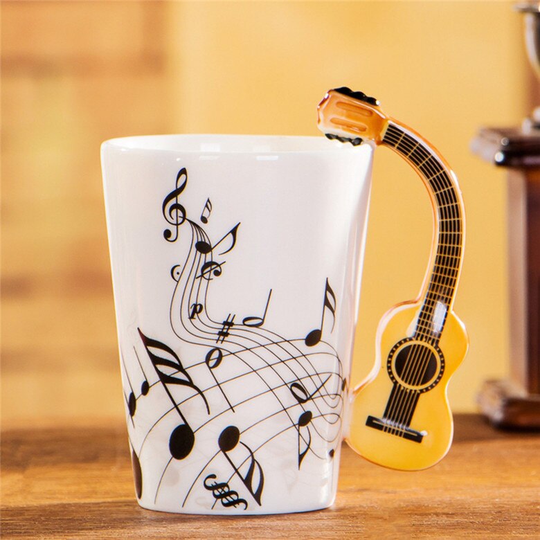 Music Mug Creative Violin Style Guitar Ceramic Mug Coffee