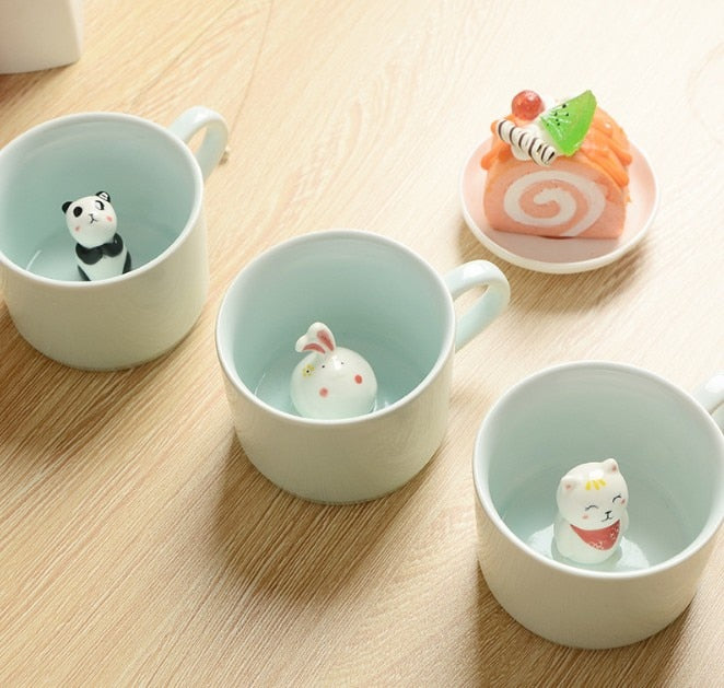 Cute Cartoon Ceramic Coffee Mugs