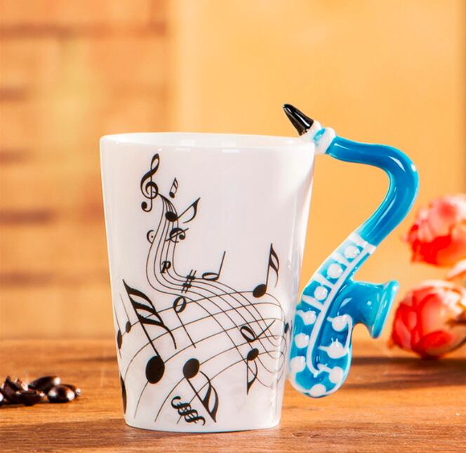 Music Mug Creative Violin Style Guitar Ceramic Mug Coffee