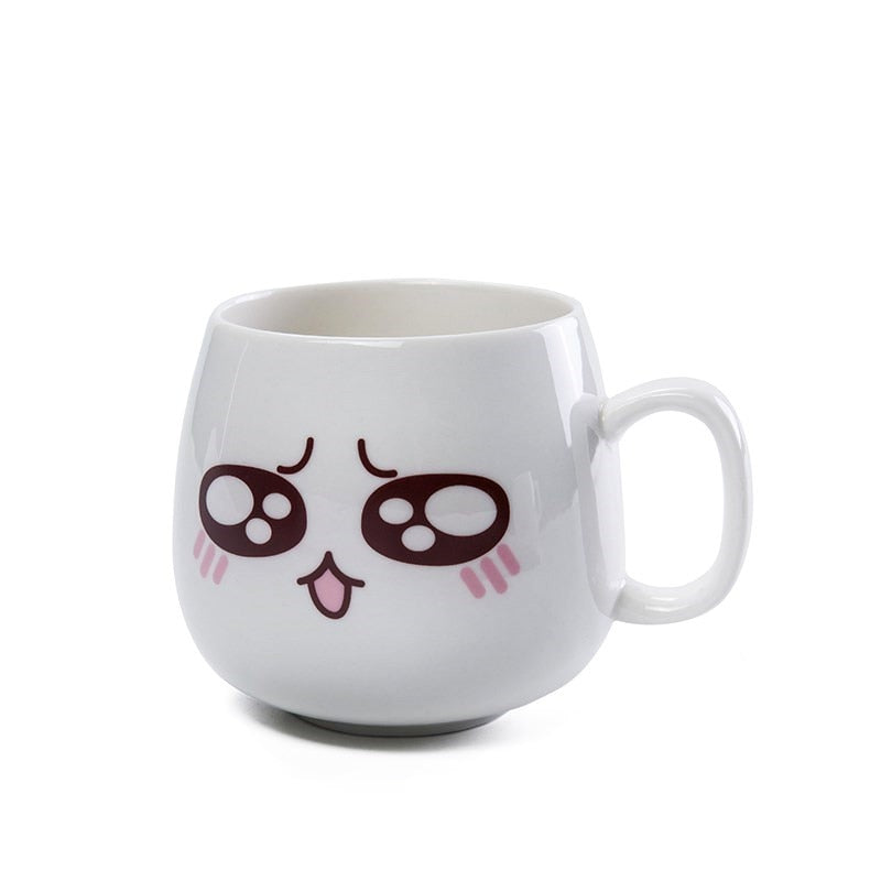 Cute Cartoon Face Expression Ceramic Coffee Mugs