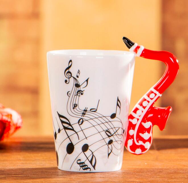 Music Mug Creative Violin Style Guitar Ceramic Mug Coffee