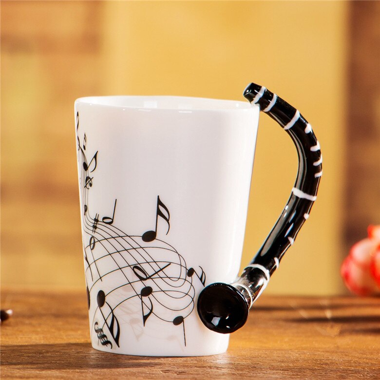 Music Mug Creative Violin Style Guitar Ceramic Mug Coffee