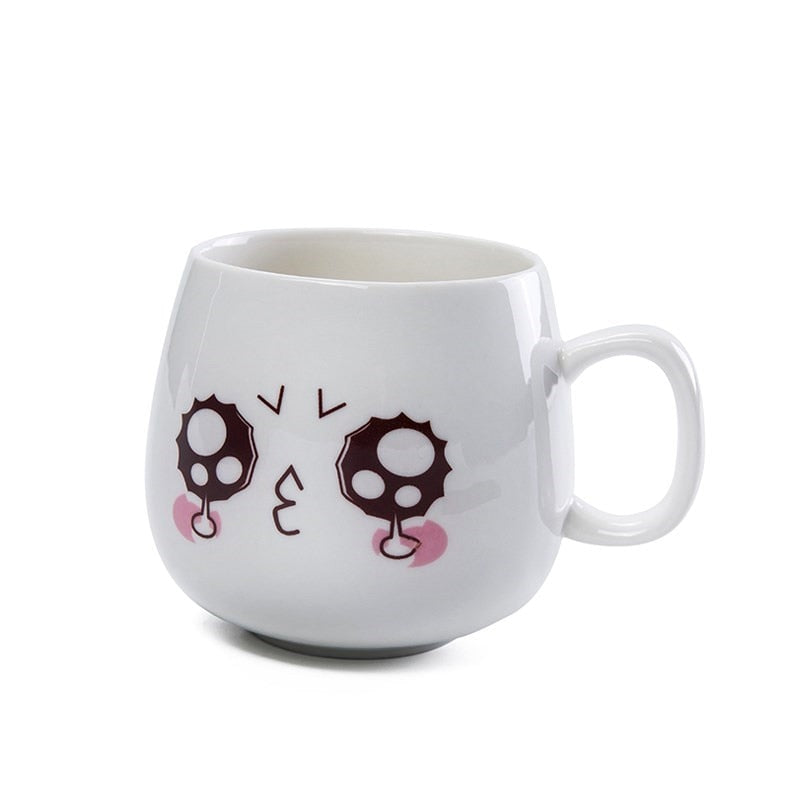 Cute Cartoon Face Expression Ceramic Coffee Mugs