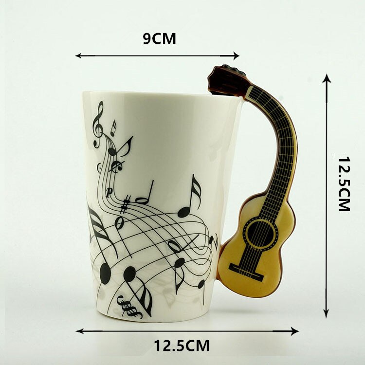 Music Mug Creative Violin Style Guitar Ceramic Mug Coffee