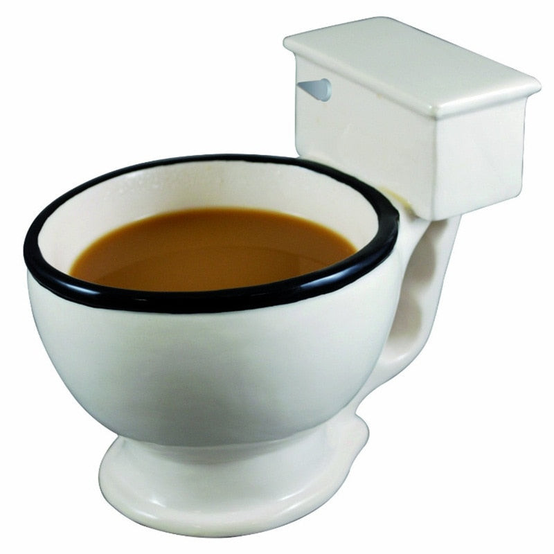 Toilet shaped Ceramic Coffee Mug With Handle Funny