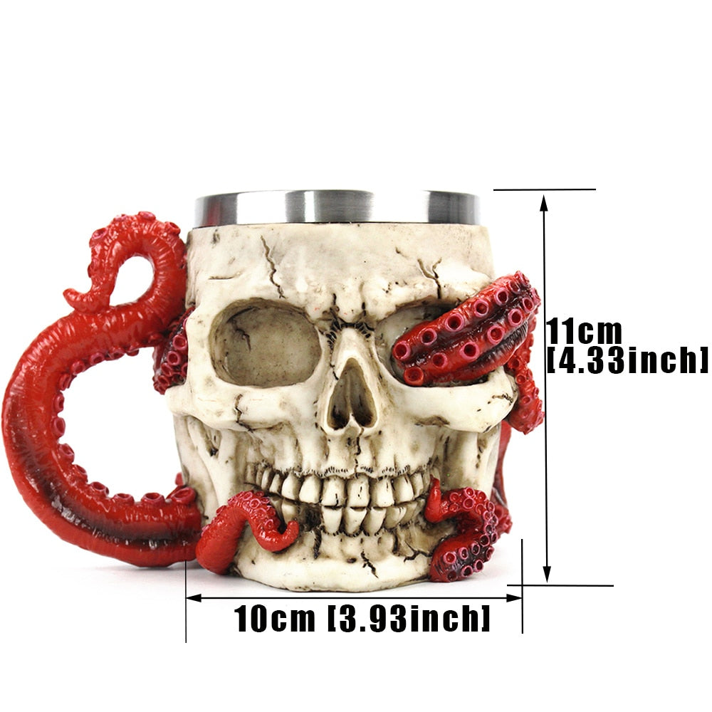 Devoured Octopus Skull Tankard Coffee Mug