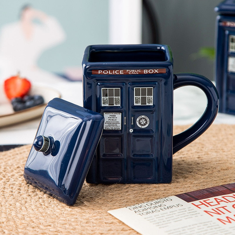 Police Box Mug Funny Ceramic Coffee Mug