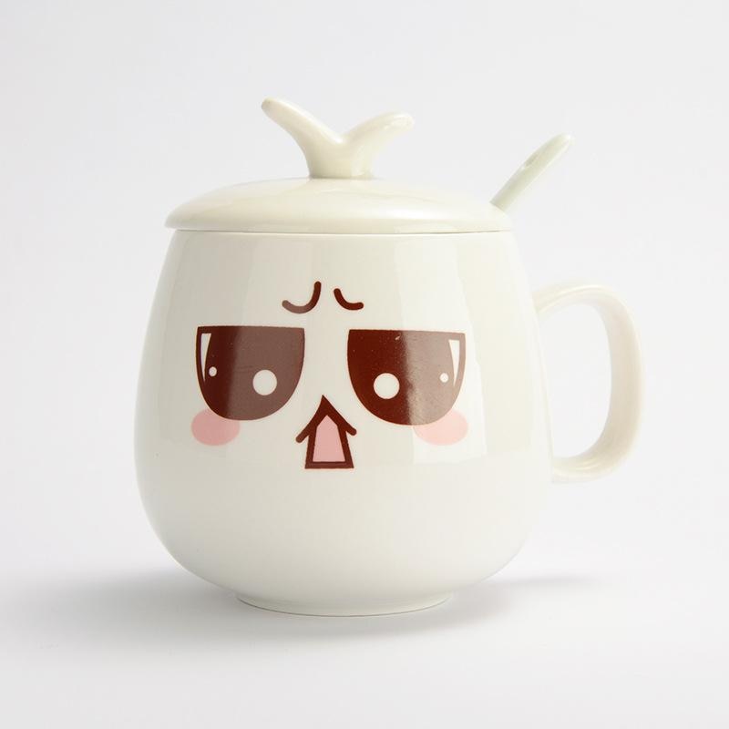 Cute Cartoon Face Expression Ceramic Coffee Mugs