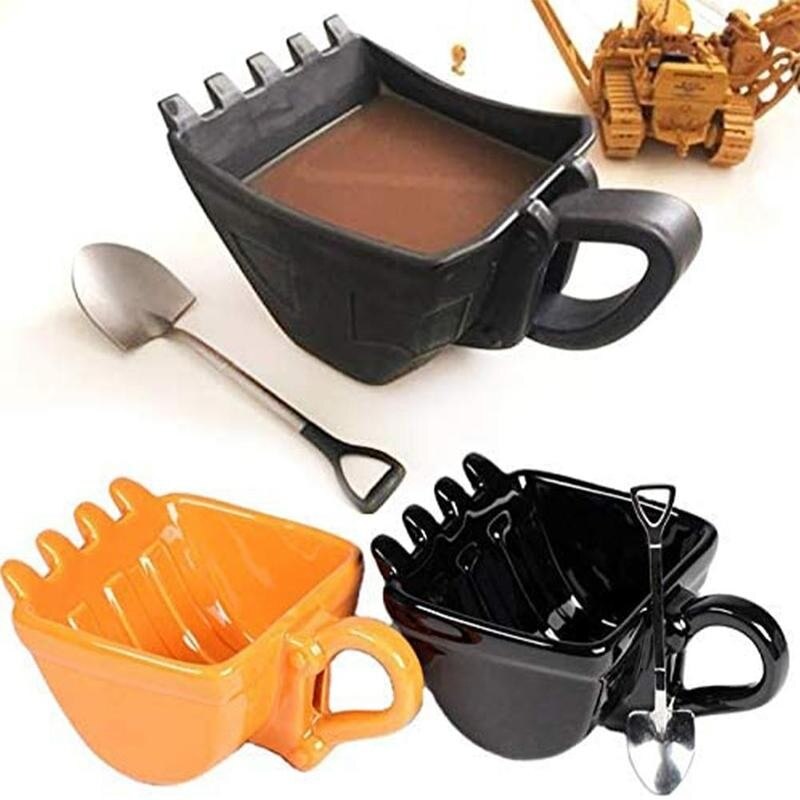 Excavator Bucket Cup With Spade Shovel Spoon Funny