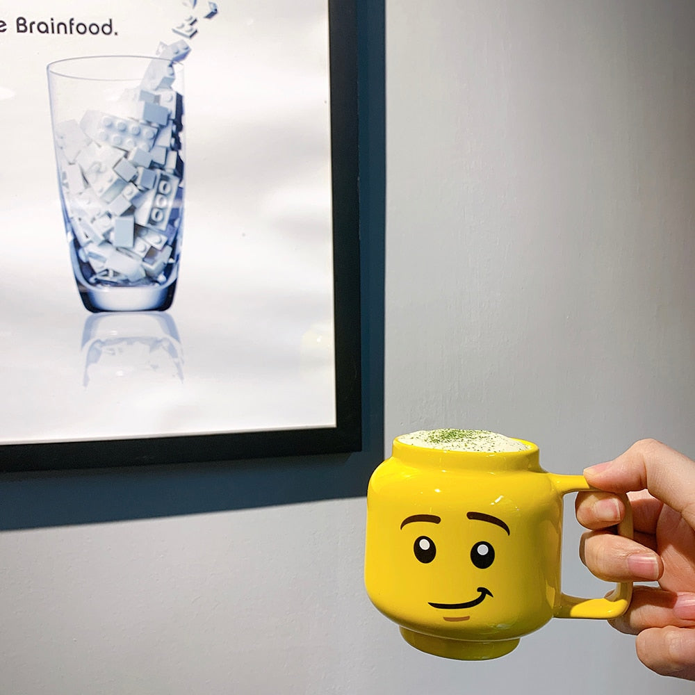 Cute Ceramic Smiling Face Cartoon Coffee Mug