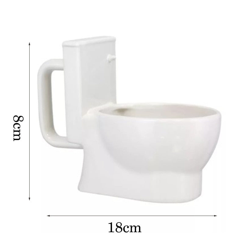 Toilet shaped Ceramic Coffee Mug With Handle Funny