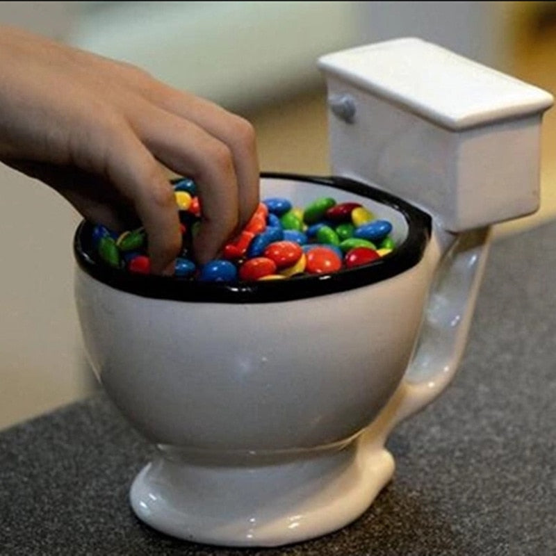 Toilet shaped Ceramic Coffee Mug With Handle Funny