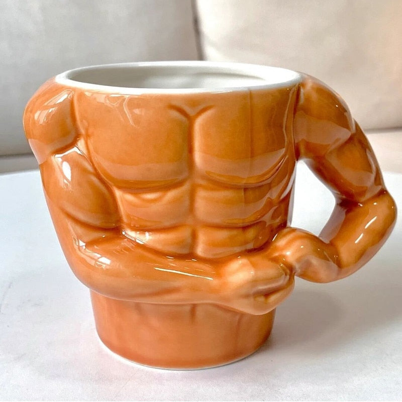 Muscles Man Mug Funny 300ml Coffee Mug For Men Novelty Ceramic Milk Tea  Beverage Cup Man