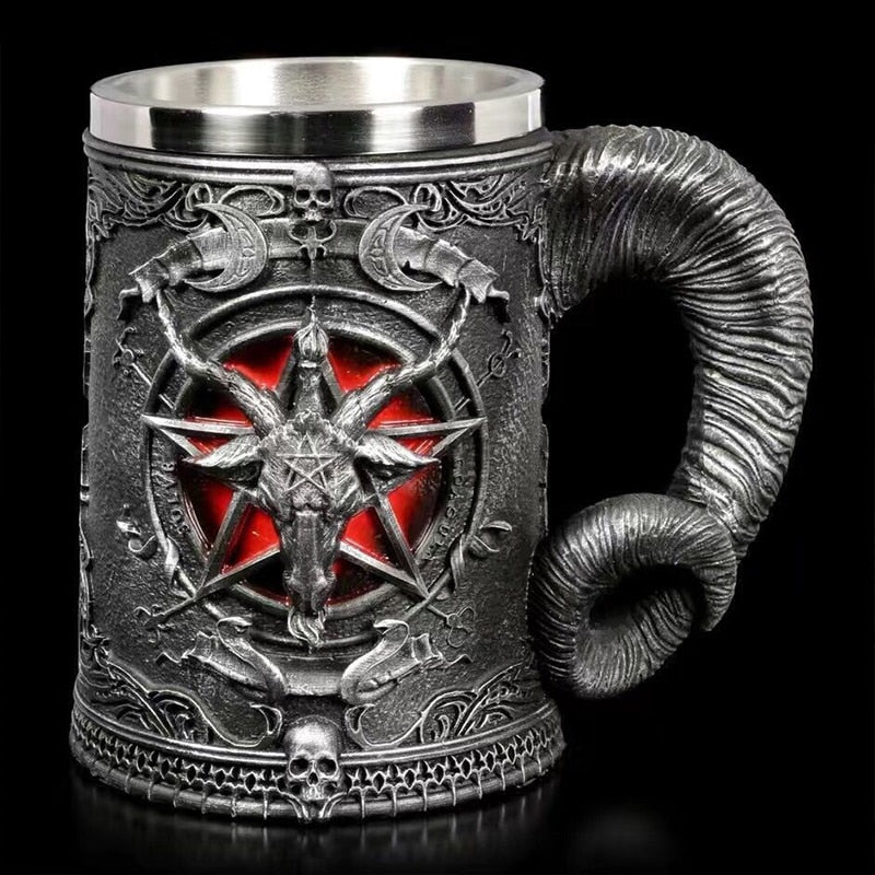 Retro Stainless Steel Resin Drinkware Coffee Mug