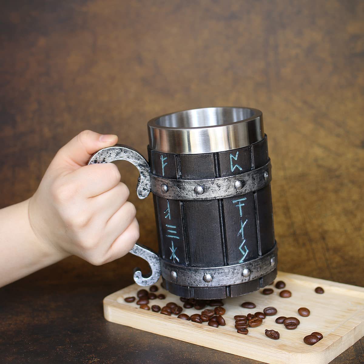 Viking Vintage Stainless Steel Liner Coffee Mug