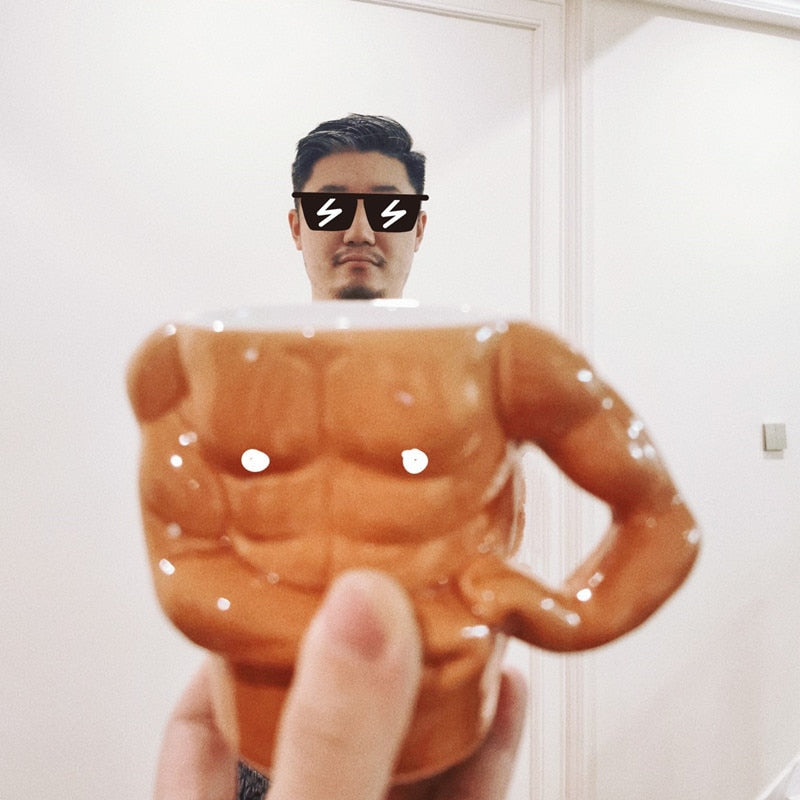 Creative Muscle Man Mug Ceramic Coffee Cup