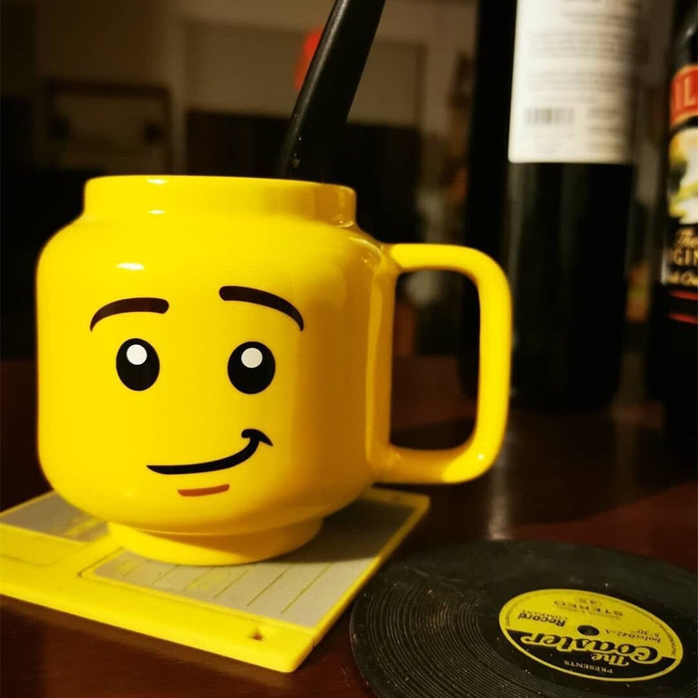 Cute Smiling Face Expression Ceramic Mug