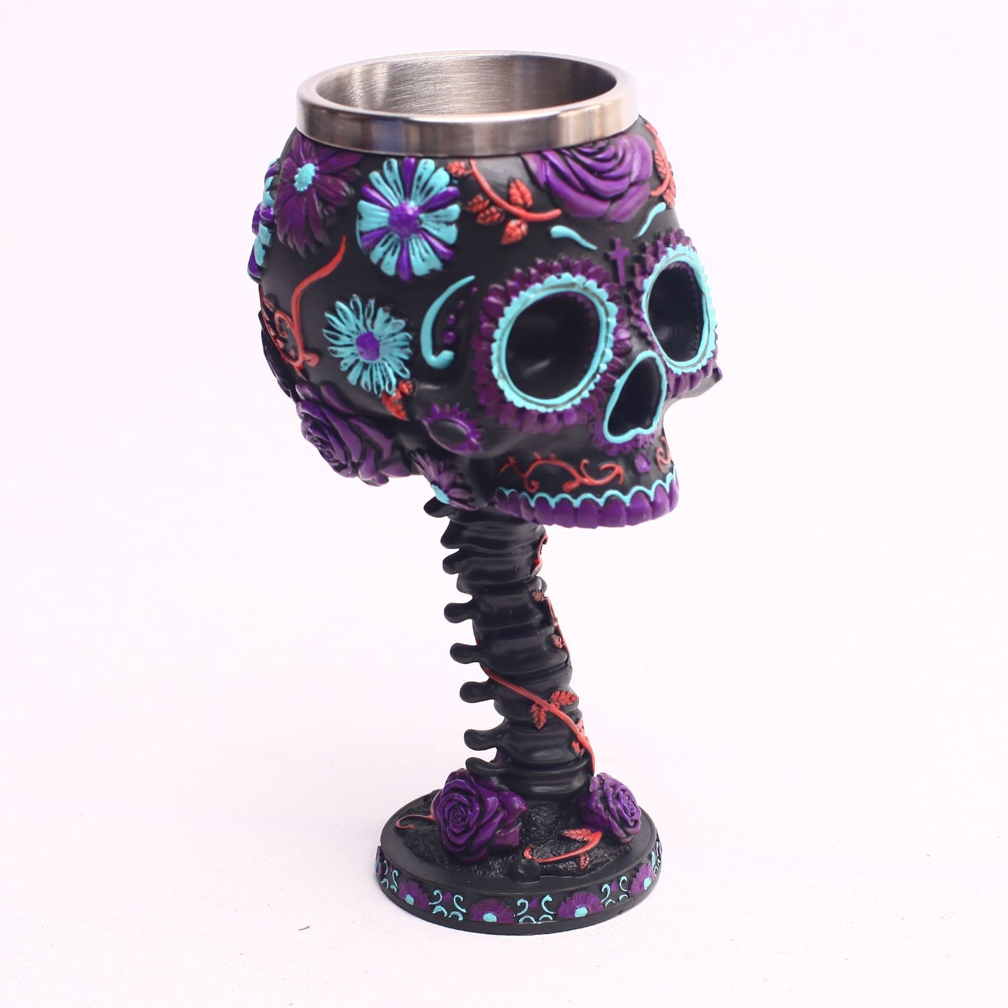 Skull Goblet Resin Steel Cup Cocktail Glass