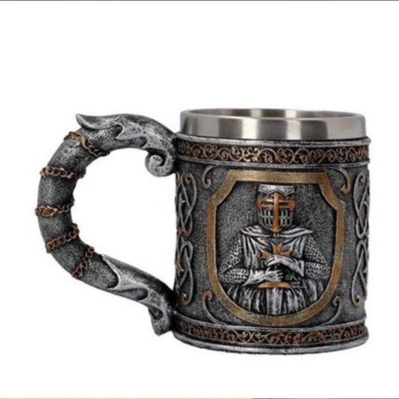 Retro Stainless Steel Resin Drinkware Coffee Mug