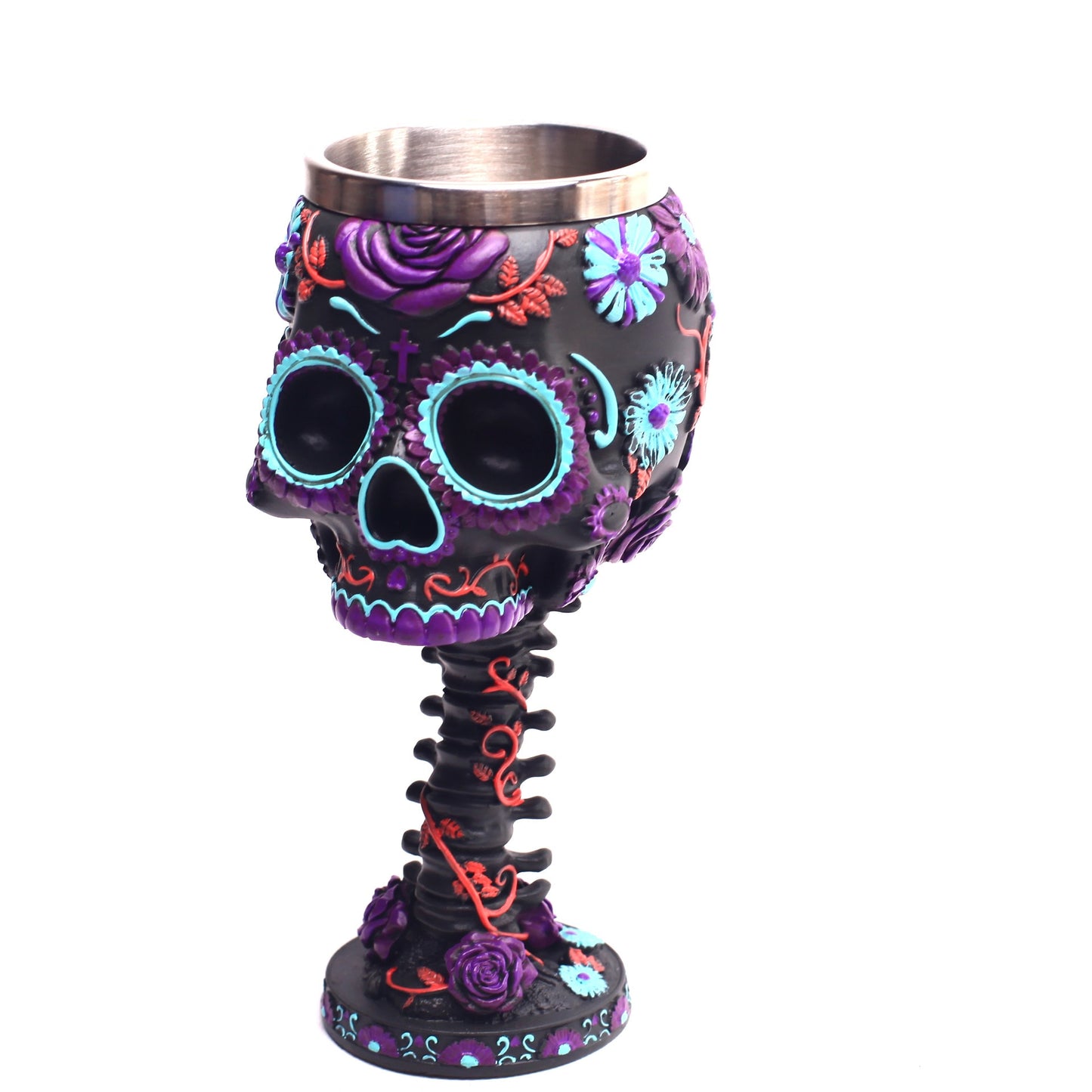 Skull Goblet Resin Steel Cup Cocktail Glass