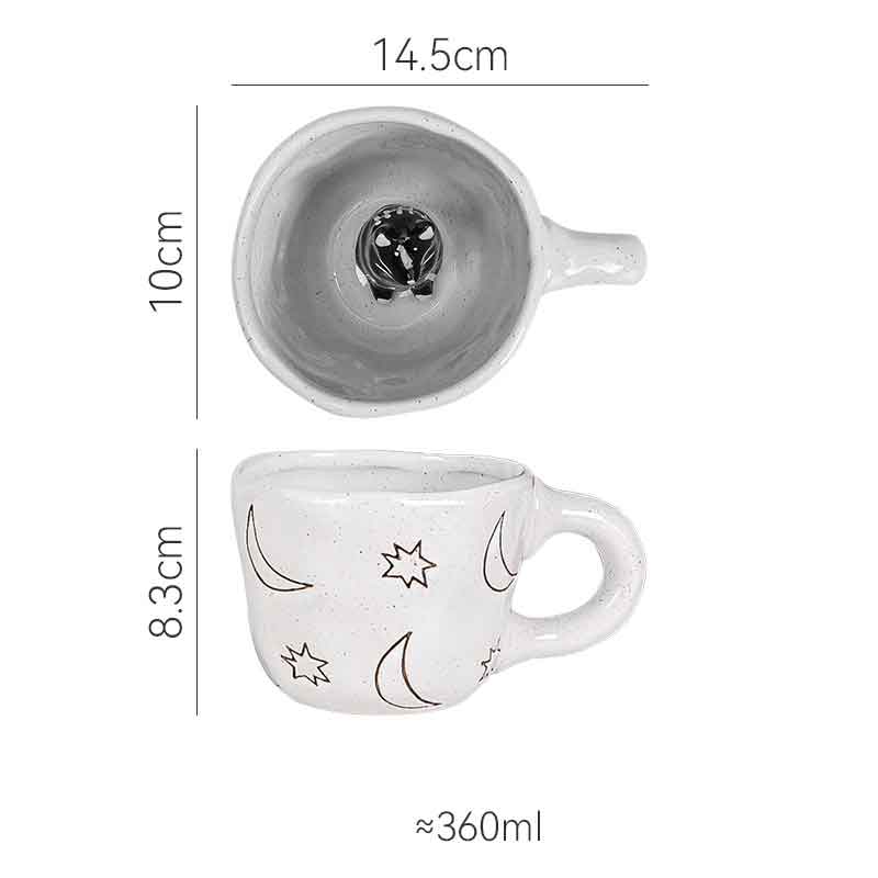 Handmade 3D Snail Daisy Dog Cat Coffee Mugs