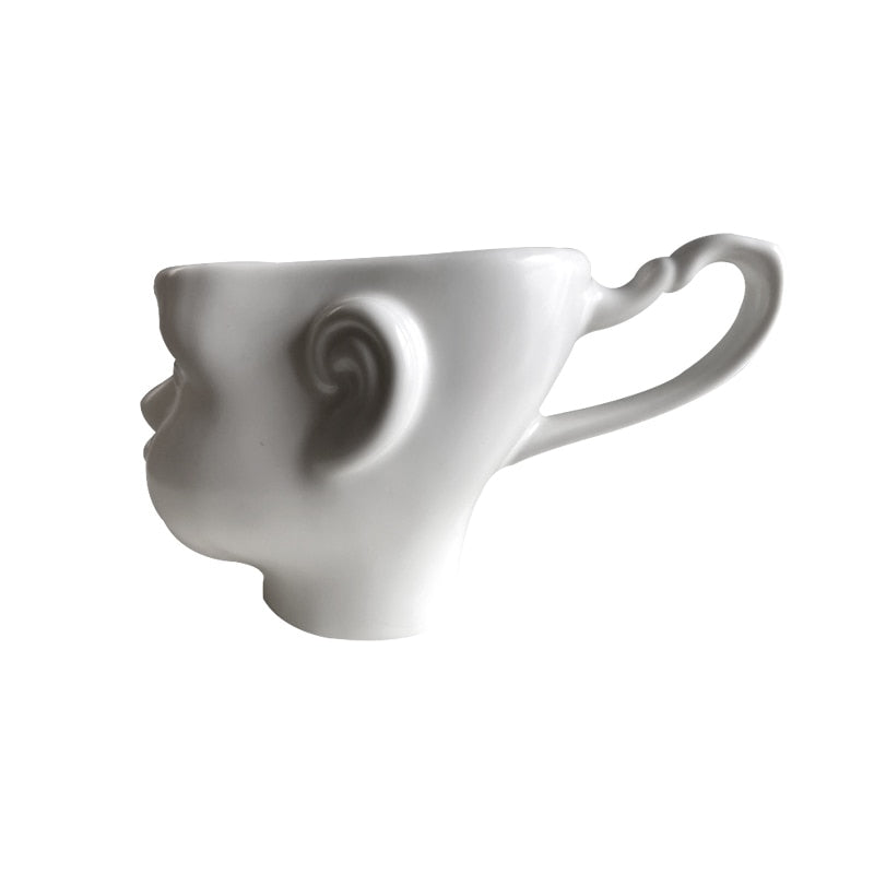 Nordic face exquisite gold handle coffee Mug