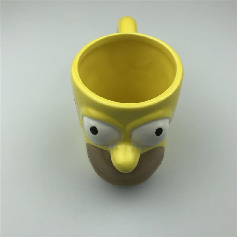Yellow 3D Cartoon Ceramic Coffee Mug