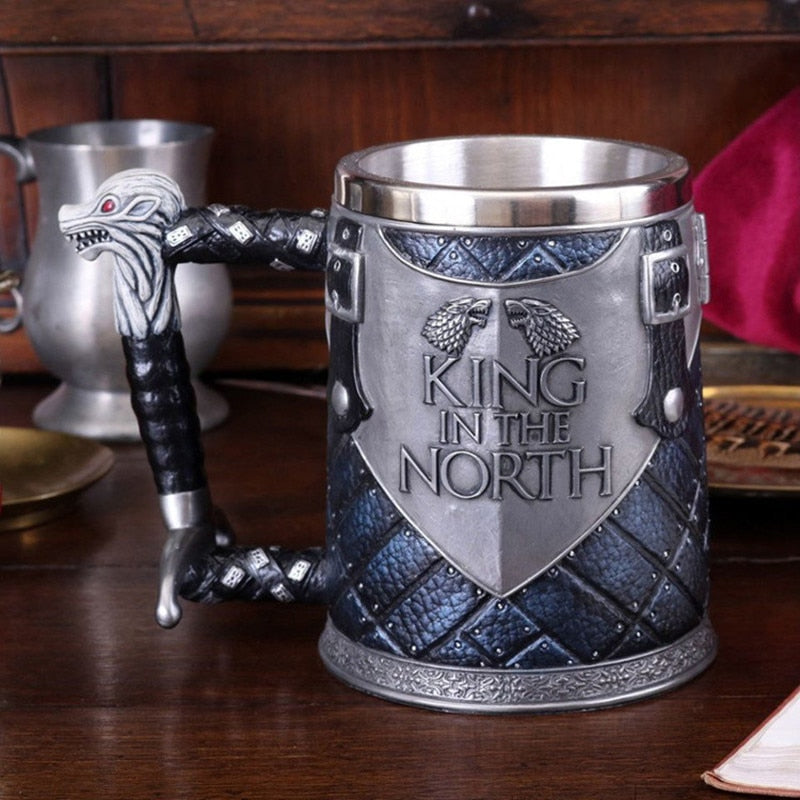 Retro Stainless Steel Resin Drinkware Coffee Mug