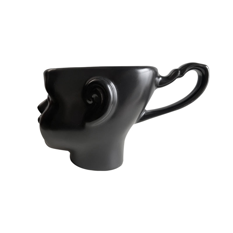 Nordic face exquisite gold handle coffee Mug