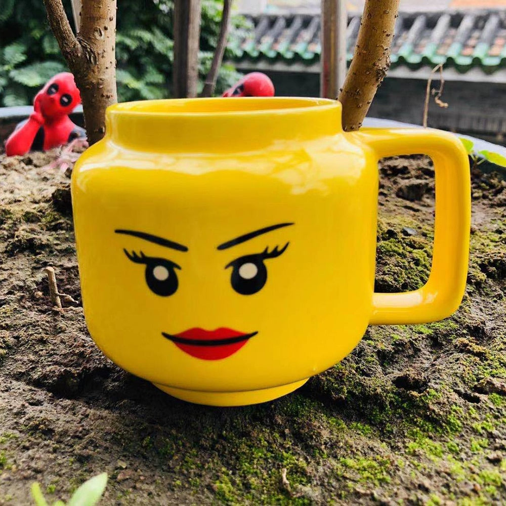 Cute Smiling Face Expression Ceramic Mug