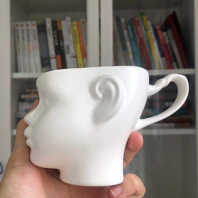 Nordic face exquisite gold handle coffee Mug