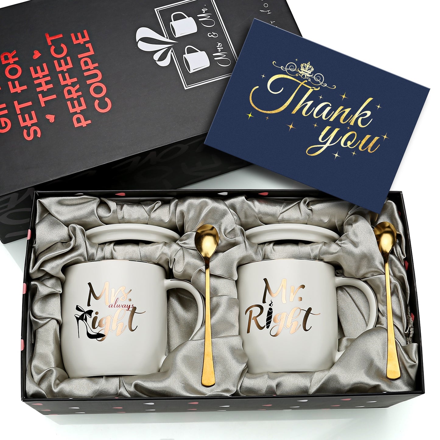 Mr and Mrs Coffee Mugs Set for Couples