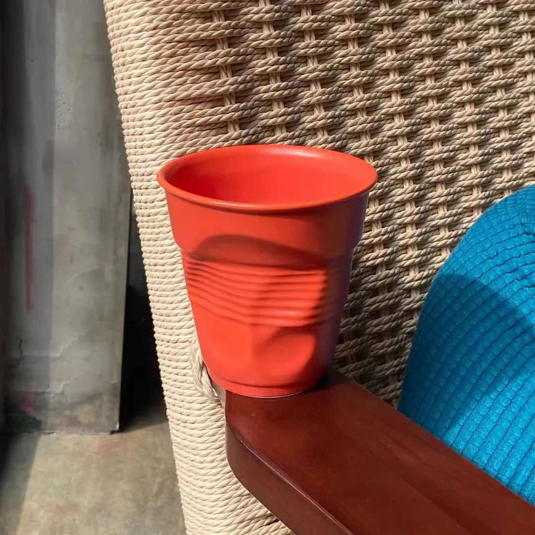 Irregular Ceramic Coffee Mug Hand-pinch Funny