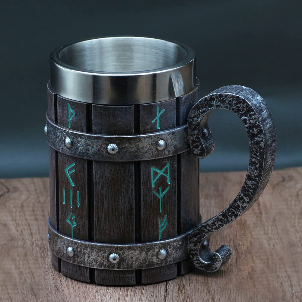 Viking Vintage Stainless Steel Liner Coffee Mug